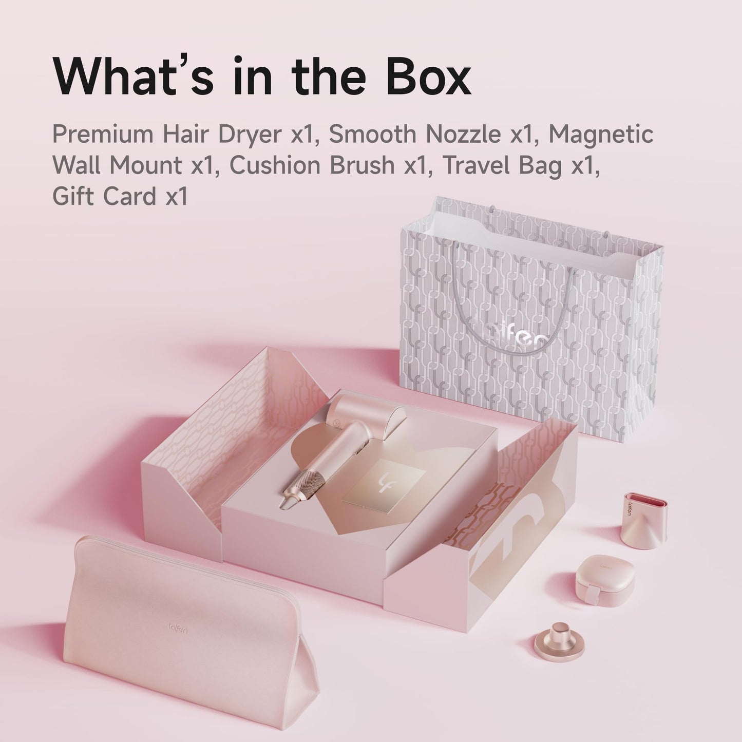 Laifen Premium High-Speed Hair Dryer Love-Bound Box, Professional Ionic Portable Blow Dryer with 110,000 RPM, Low Noise, 360° Magnetic Styling Beauty and Personal Care Laifen