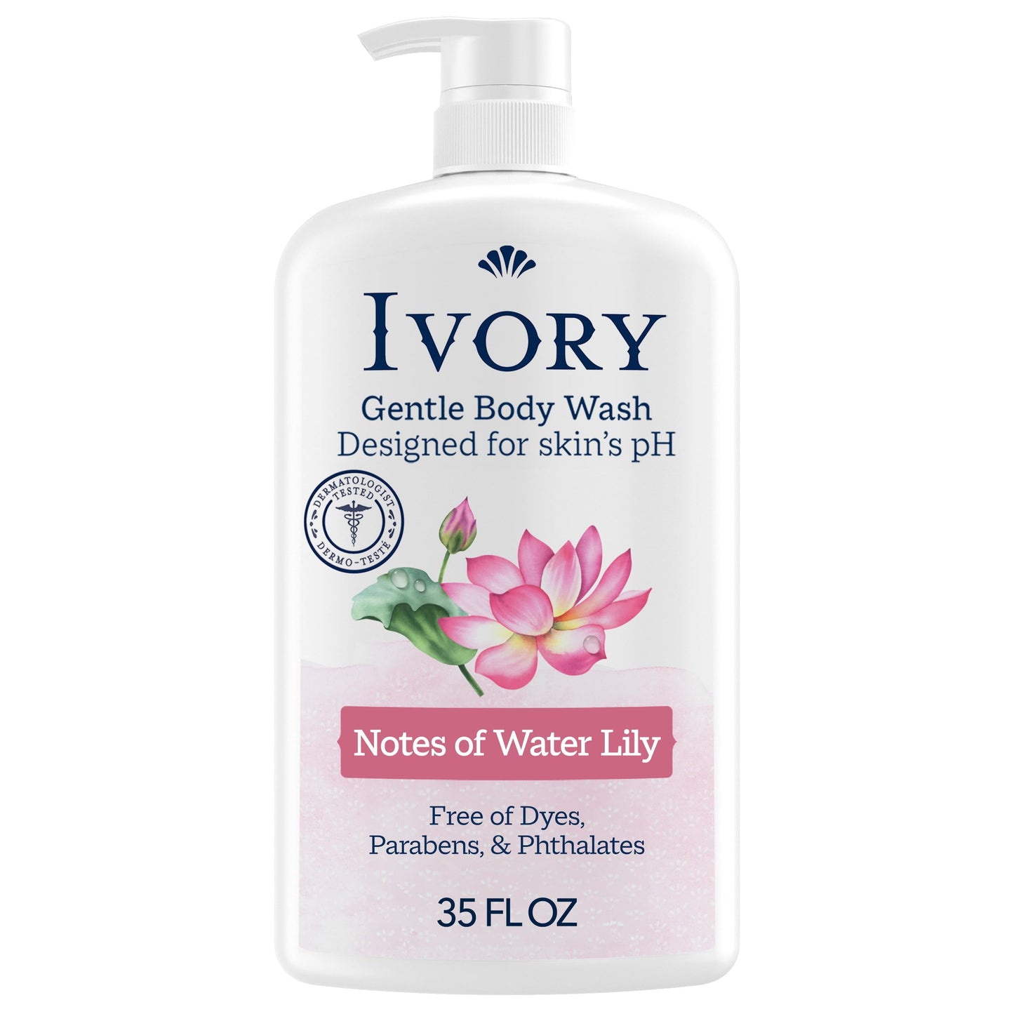 Ivory Body Wash, Designed for the Whole Family, Gentle Formula, Free of Dyes Heavy Perfumes Parabens Phthalates & Silicones, Designed for Skin's pH