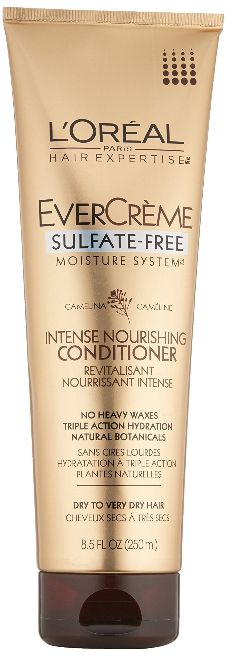 L'Oreal Paris EverCreme Sulfate-Free Moisture System Intense Nourishing Conditioner, 8.5 Fluid Ounce