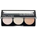 Palladio I'm Glowing Illuminating Highlighting Palette, Glow Bronzer Powder Makeup Set, High Pigmented Shimmery Colors, neutral