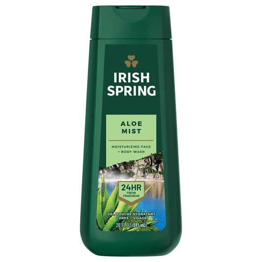 Irish Spring Men's Body Wash Shower Gel, Aloe Vera - 20 fluid ounce (Pack of 6) Beauty & Personal Care Irish Spring