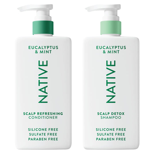 Native Scalp Detox Shampoo and Conditioner, Eucalyptus & Mint, Naturally Derived Ingredients | All Hair Types, Color & Treated, Fine to Dry Damaged