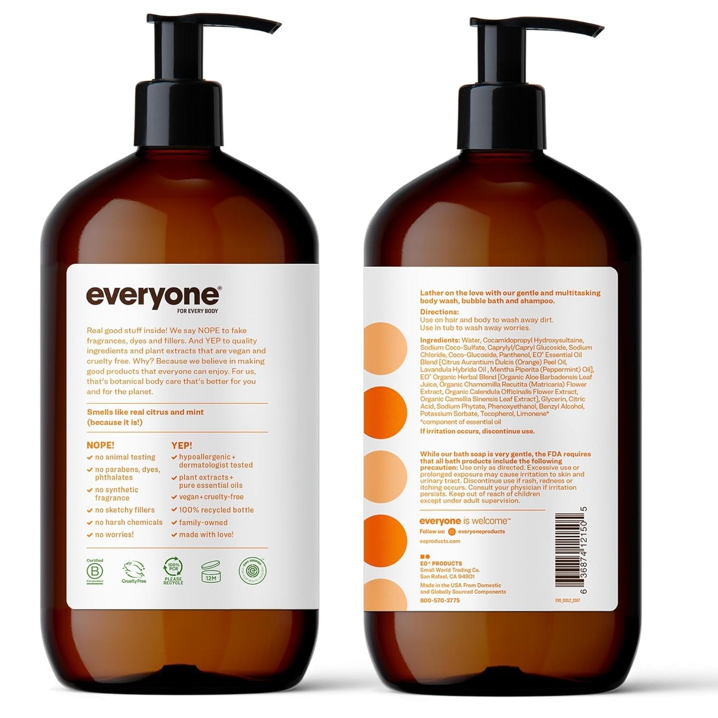 Everyone 3-in-1 Soap, Citrus/Mint, 32 Ounce