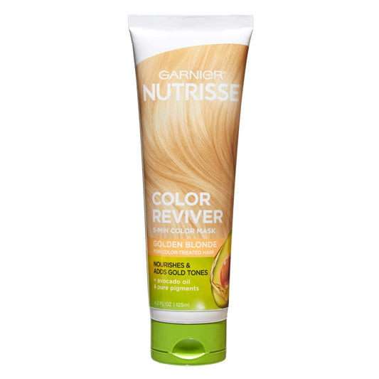 Garnier Nutrisse 5 Minute Nourishing Color Hair Mask with Triple Oils Delivers Day 1 Color Results, for Color Treated Hair, Golden Blonde, 4.2 Fl Oz Beauty & Personal Care Garnier