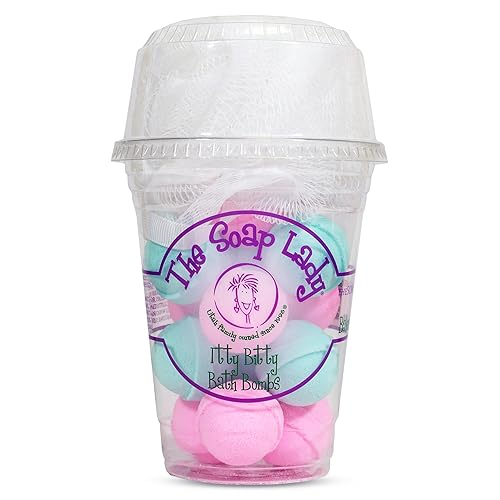 The Soap Lady Itty Bitty Bath Bombs - Tropical Bliss - Includes Loofah - .65oz Bath Bombs