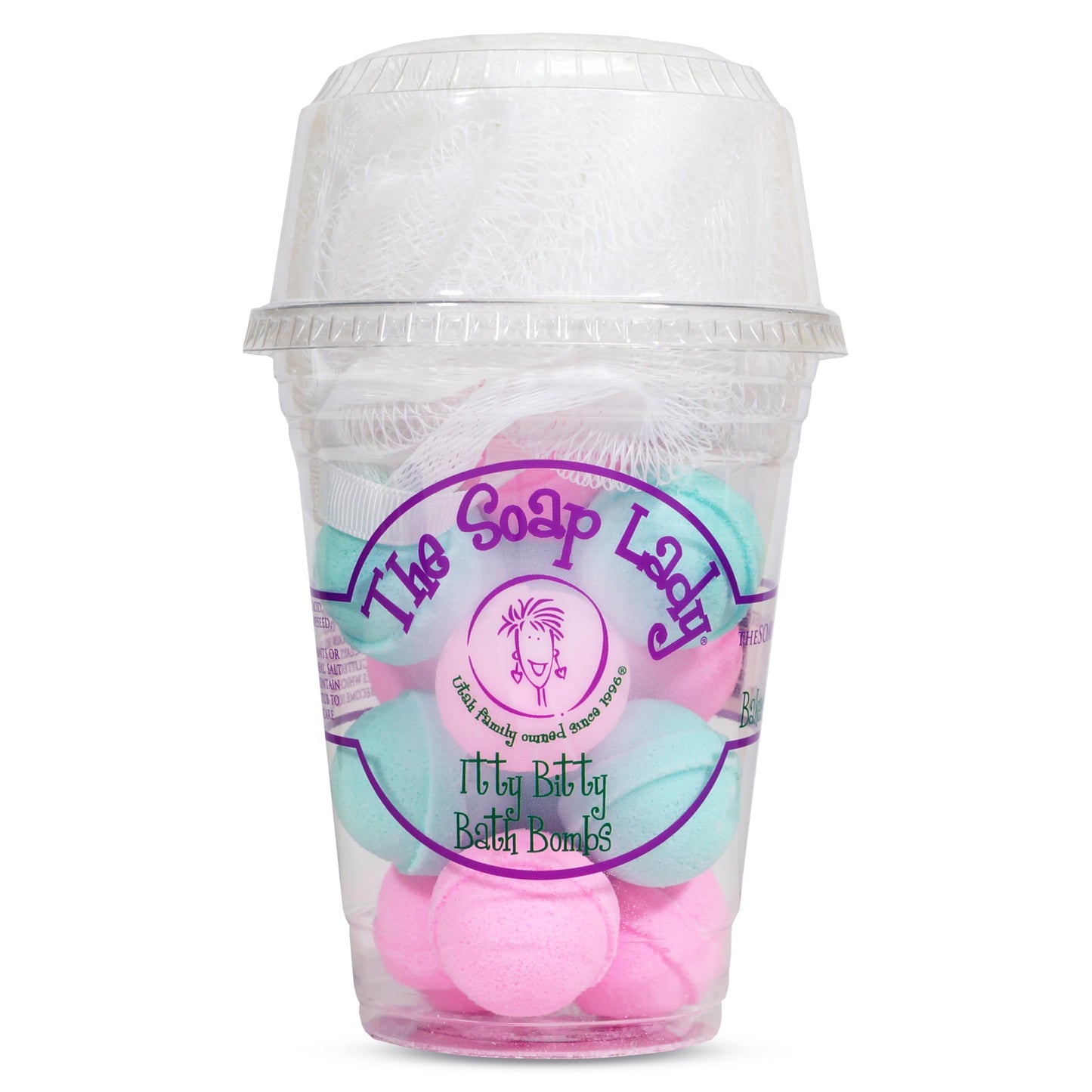 The Soap Lady Itty Bitty Bath Bombs - Tropical Bliss - Includes Loofah - .65oz Bath Bombs