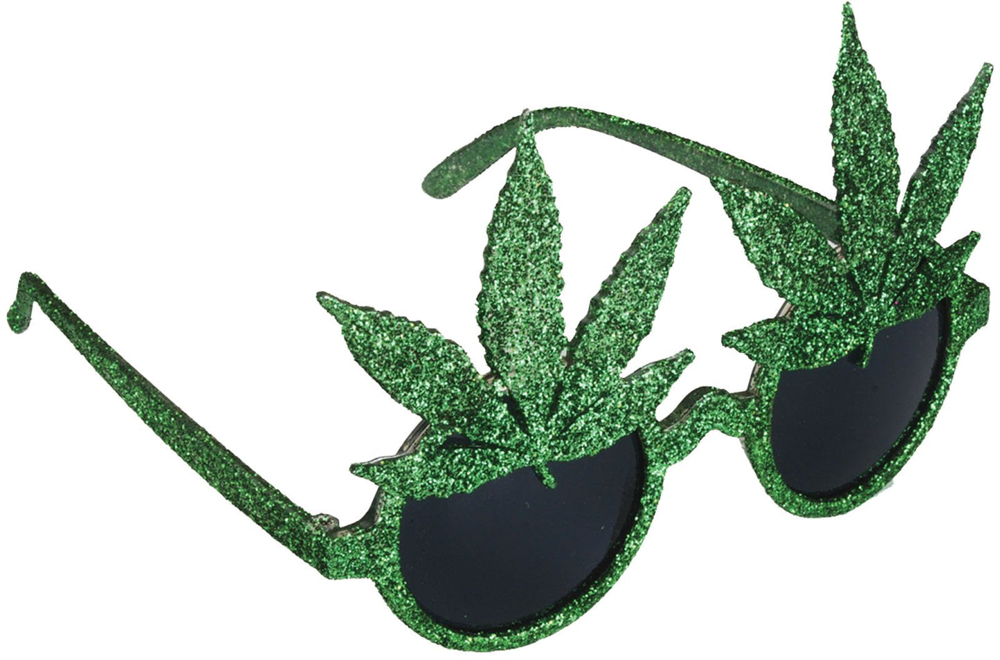 Empire Magic Loftus International Star Power Glitter Pot Leaf Round Lens Sunglasses, Green, One Size Novelty Item