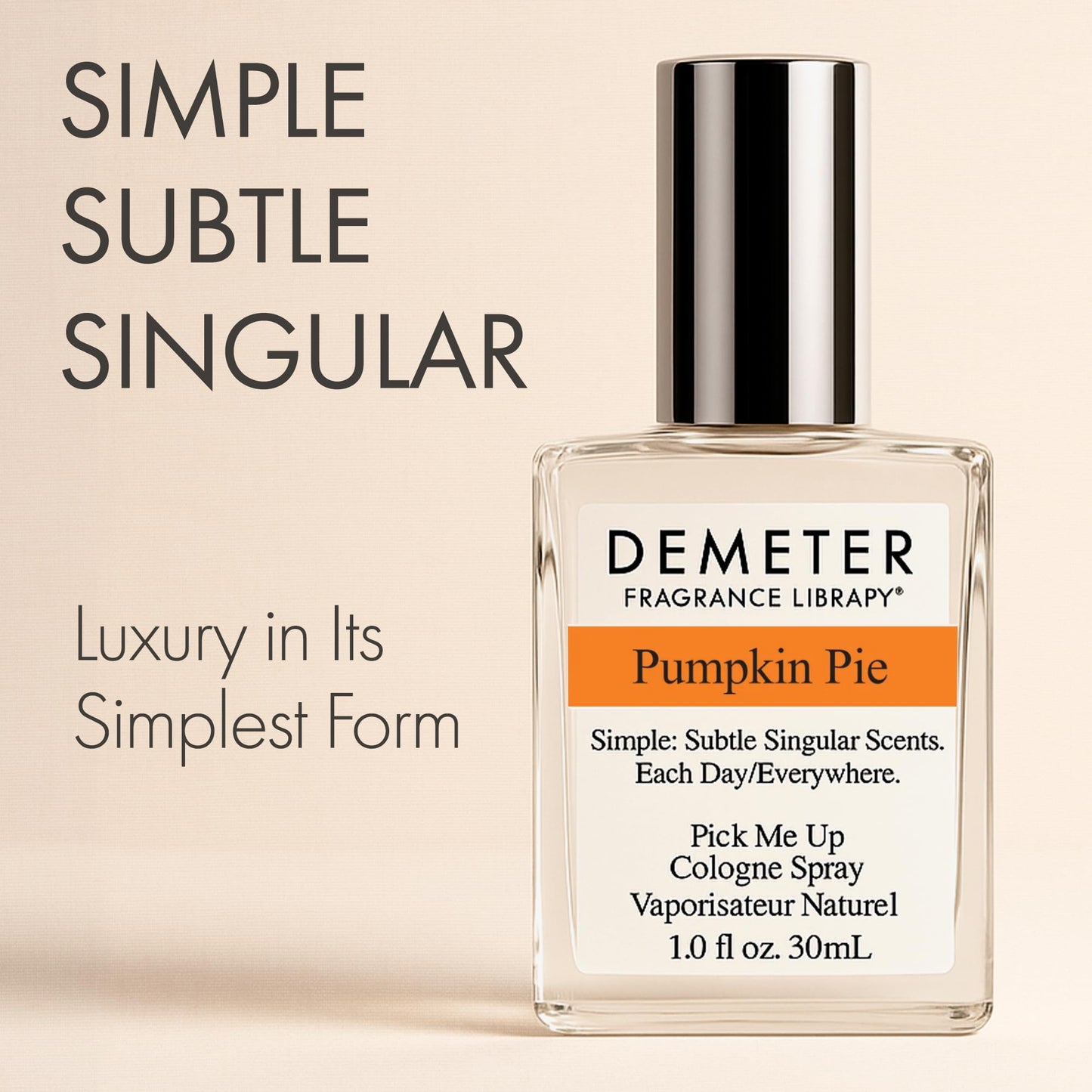 DEMETER Natural Perfume Spray Cologne for Women and Men, Pumpkin Pie, 1 oz