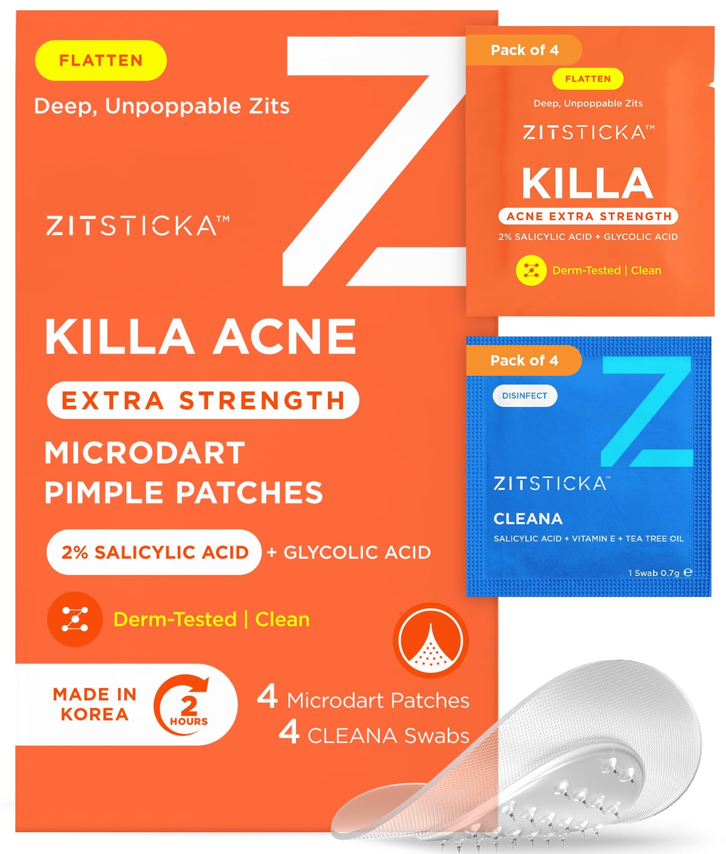 ZitSticka Extra Strength Killa Acne Microdart Patches for Face - OTC Acne Treatment with 2% Salicylic Acid - Fast Acting Microdarts for Deep Beauty and Personal Care ZitSticka Default Title