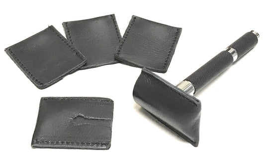 G.B.S Leather Double Edge Safety Razor Head Protective Sheath, Travel Cover, Pack of 5 Beauty and Personal Care G.B.S