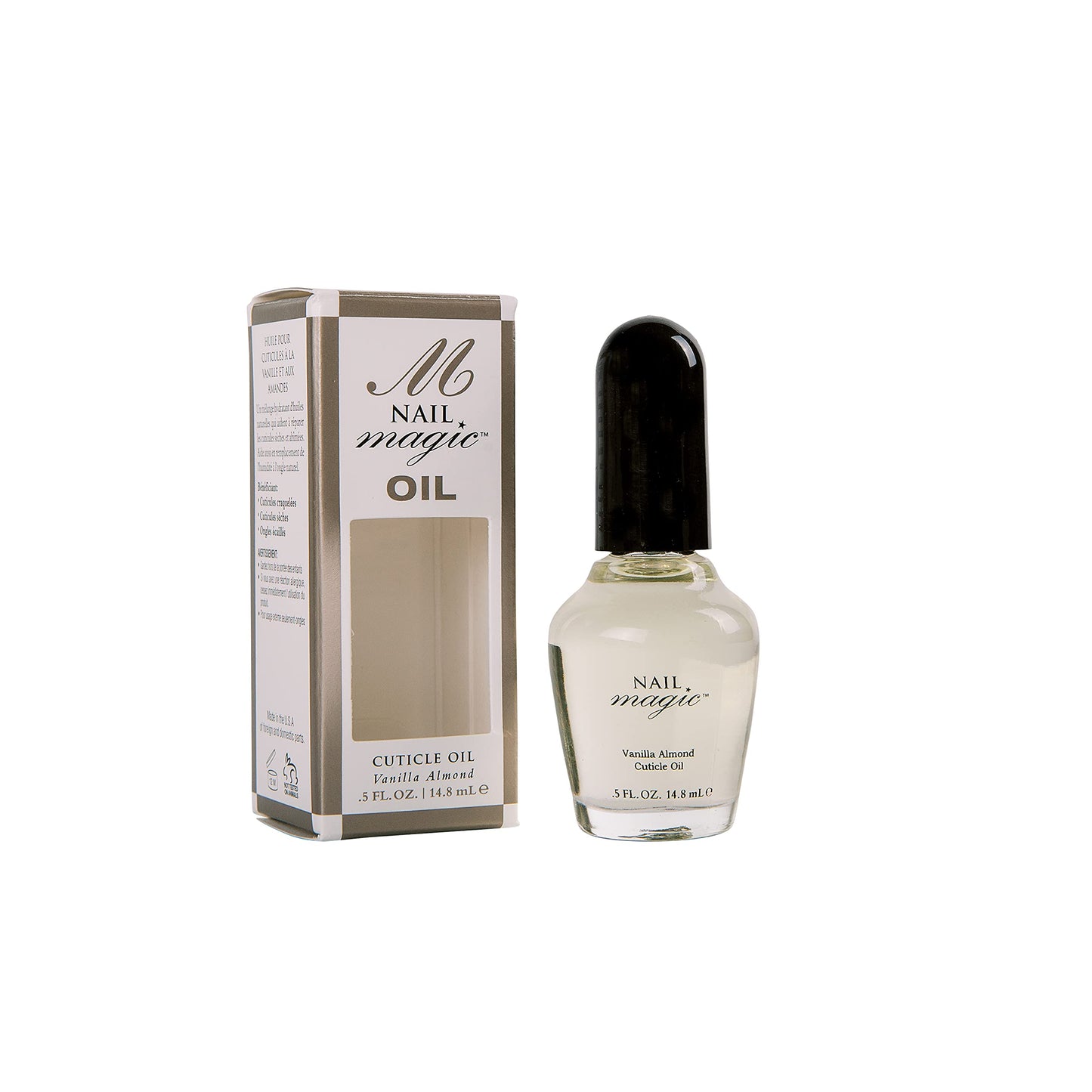 Nail Magic - OIL, Cuticle Oil, Vanilla Almond, 0.5 fluid ounces, Aids in the repair of Cracked Cuticles, Peeling, Brittle Natural Fingernails, 60