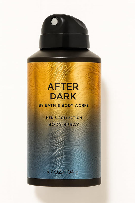 Bath & Body Works After Dark Body Spray for Men, 3.7 fl oz - Amber & Smooth Suede Scent, All-Day Freshness, Lightweight Body Mist