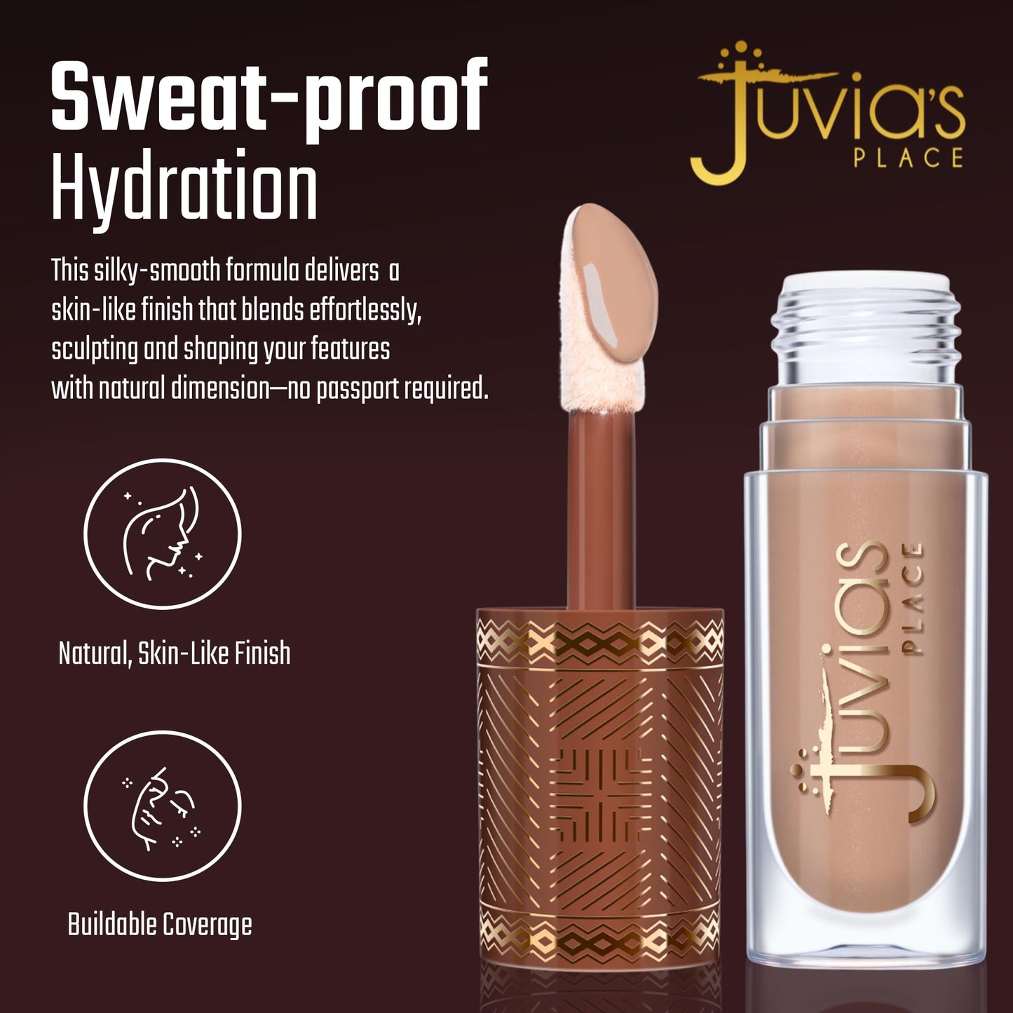 Juvia’s Place Bronzed Liquid Bronzer - Butterscotch - Liquid Bronzer for Face with Silky Blendable Texture - Buildable Coverage for Natural Contour