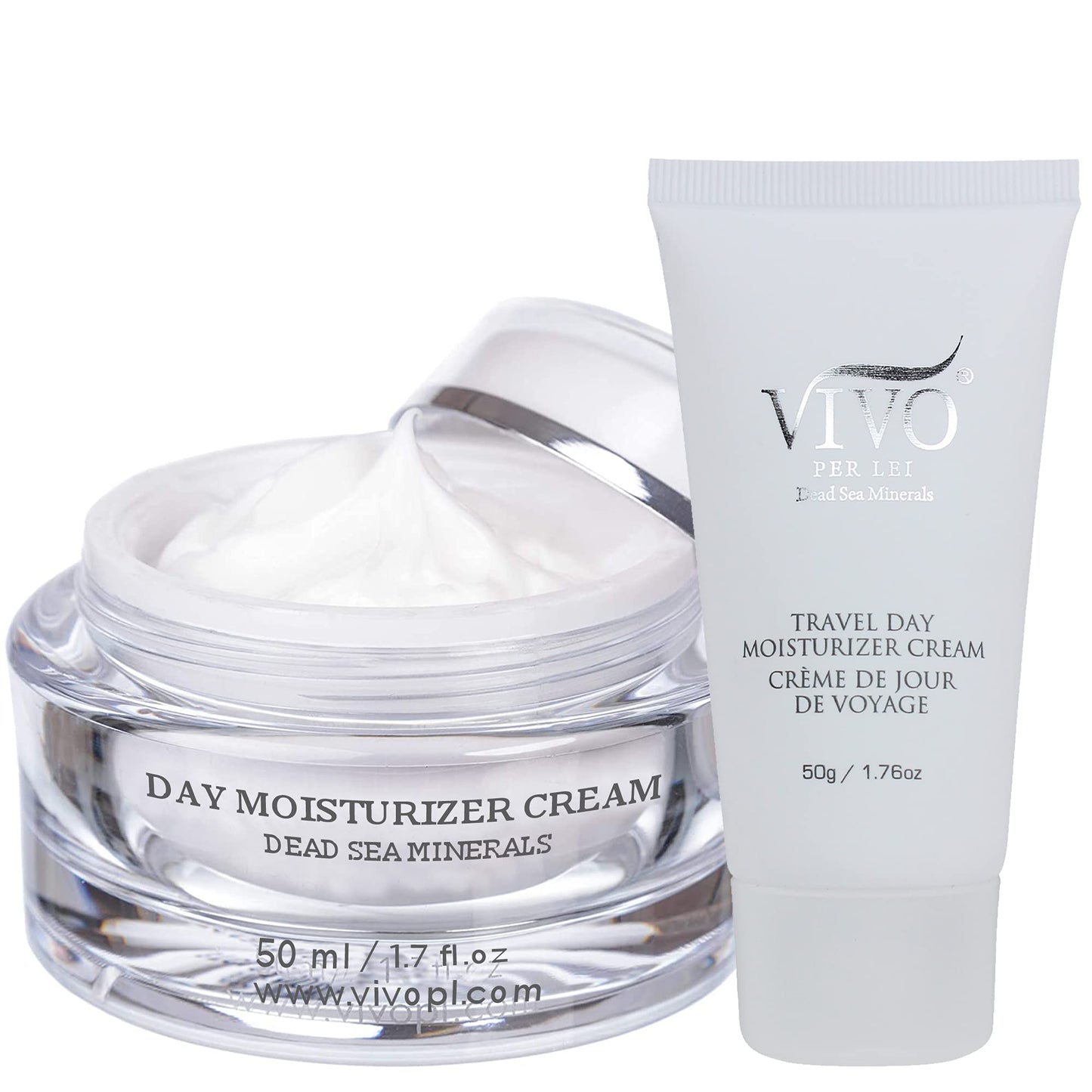 Vivo Per Lei Day Cream - Dead Sea Face Cream for Dull, Dry Skin - Moisturizing Day Cream with Shea Butter - Non Greasy Day Moisturizer - Hydrating