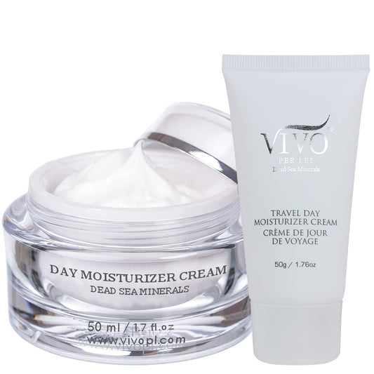 Vivo Per Lei Day Cream - Dead Sea Face Cream for Dull, Dry Skin - Moisturizing Day Cream with Shea Butter - Non Greasy Day Moisturizer - Hydrating