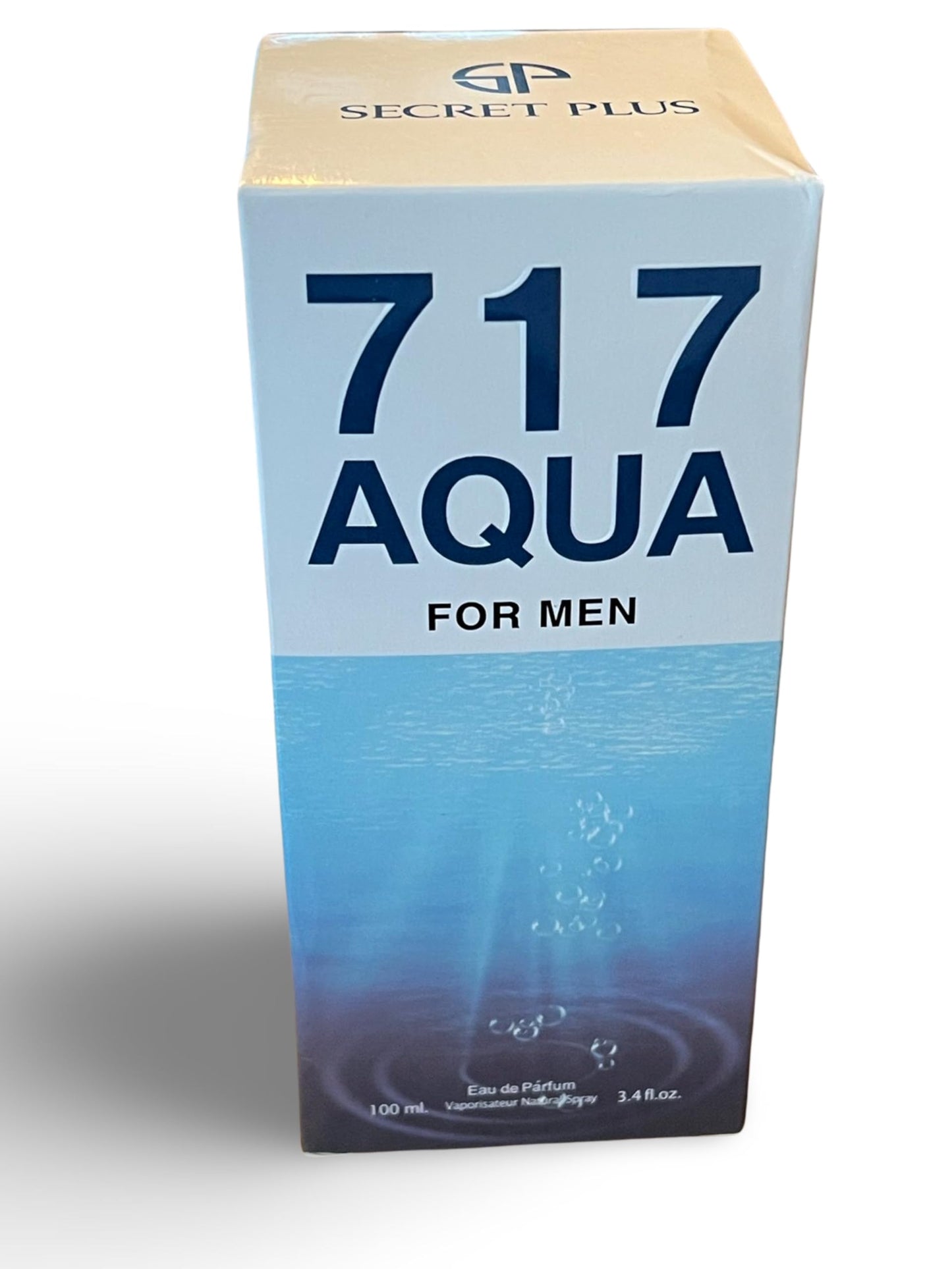 Secret Plus 717 AQUA FOR MEN - Eau de Parfum- 3.4 Fl Oz Vaporisateur Natural Spray