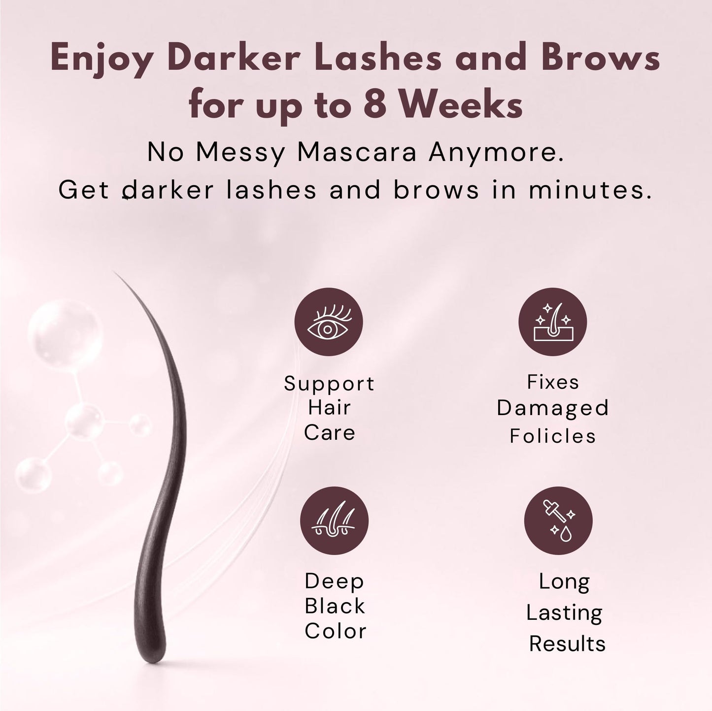 Livia - Black Eyelash and Eyebrow Color Set - Long-Lasting, Natural-Looking Color for 4 Weeks - Vegan, Gentle for Sensitive Skin - Easy DIY Solution