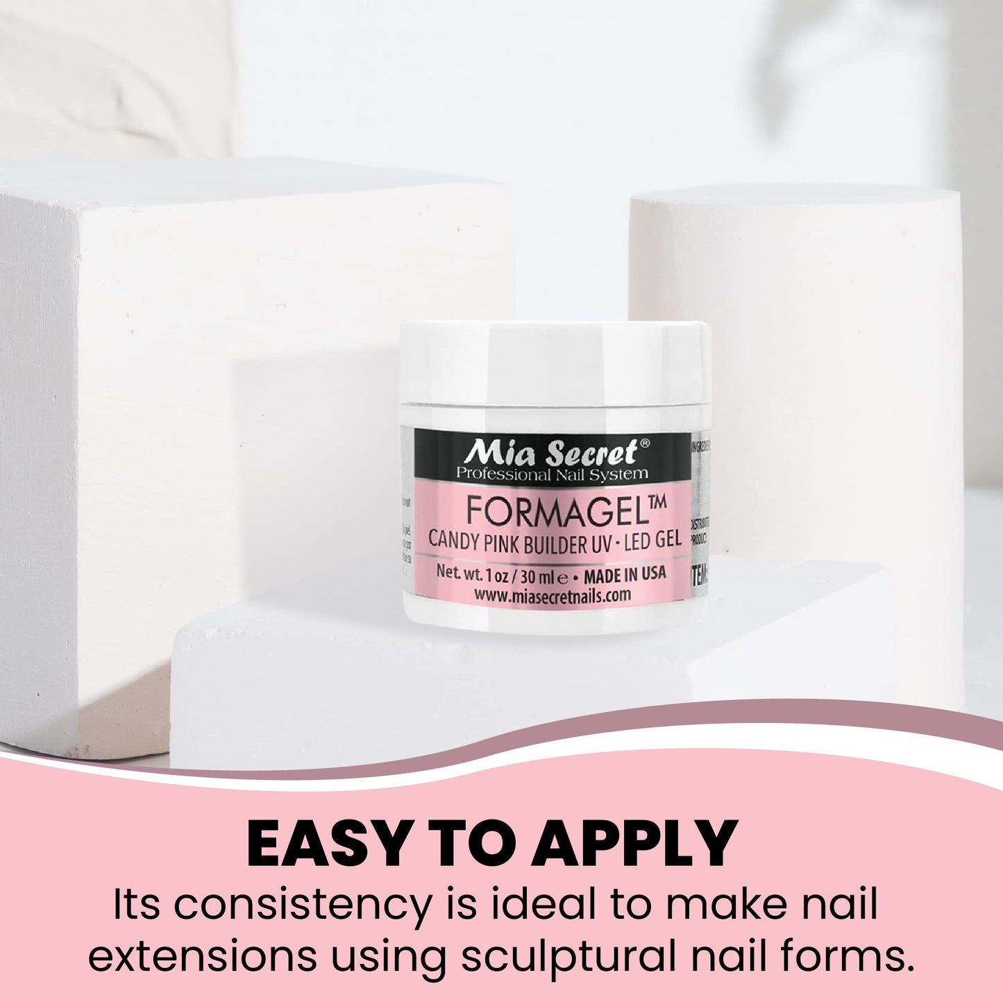 Mia Secret Nudes 1oz Formagel Gel Nail Builder - UV Led Gel - Cover Blush - Cover Tan - Candy Pink Pick Yours (Candy Pink) Beauty & Personal Care Mia Secret