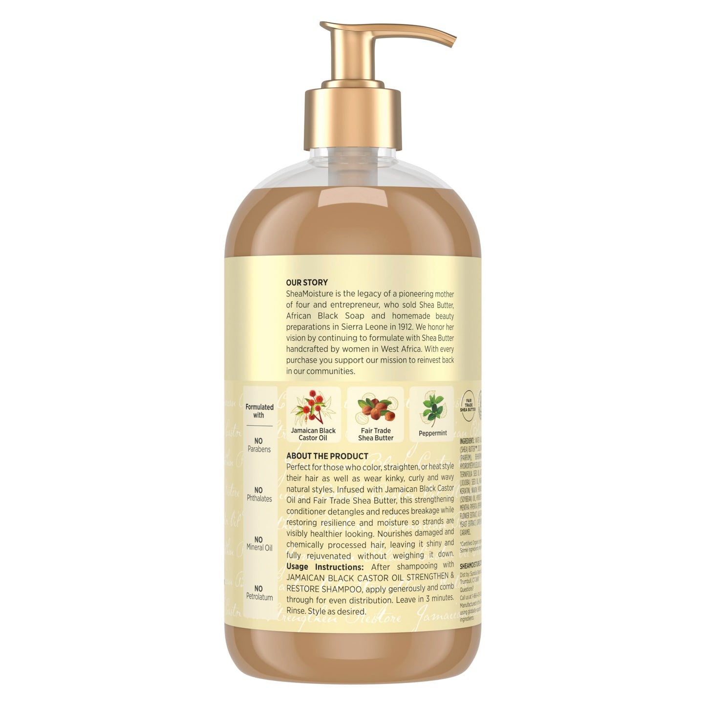 Shea Moisture Strengthen & Restore Conditioner Jamaican Black Castor Oil for Damaged Hair Paraben-Free 24 Fl oz Beauty and Personal Care Shea Moisture