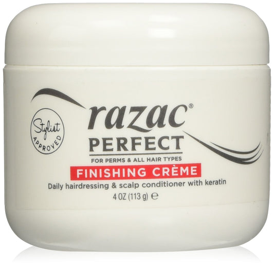Razac Perfect for Perms Finishing Creme Daily Hairdressing and Scalp Conditioner, 4 Ounce
