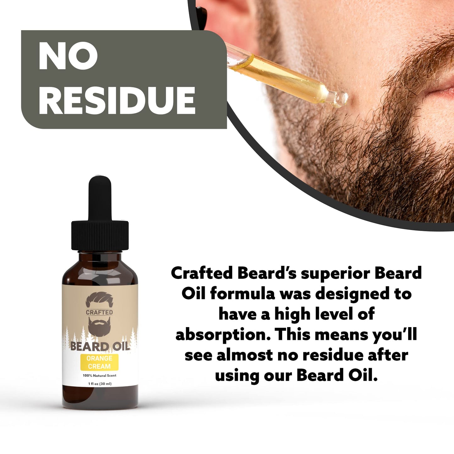 Beard Oil by Crafted Beards - Beard Oil Conditioner - Leave Your Beard Feeling Amazing - All Natural Ingredients - No Residue - Mustache Oil - 1oz Beauty and Personal Care Crafted Beards
