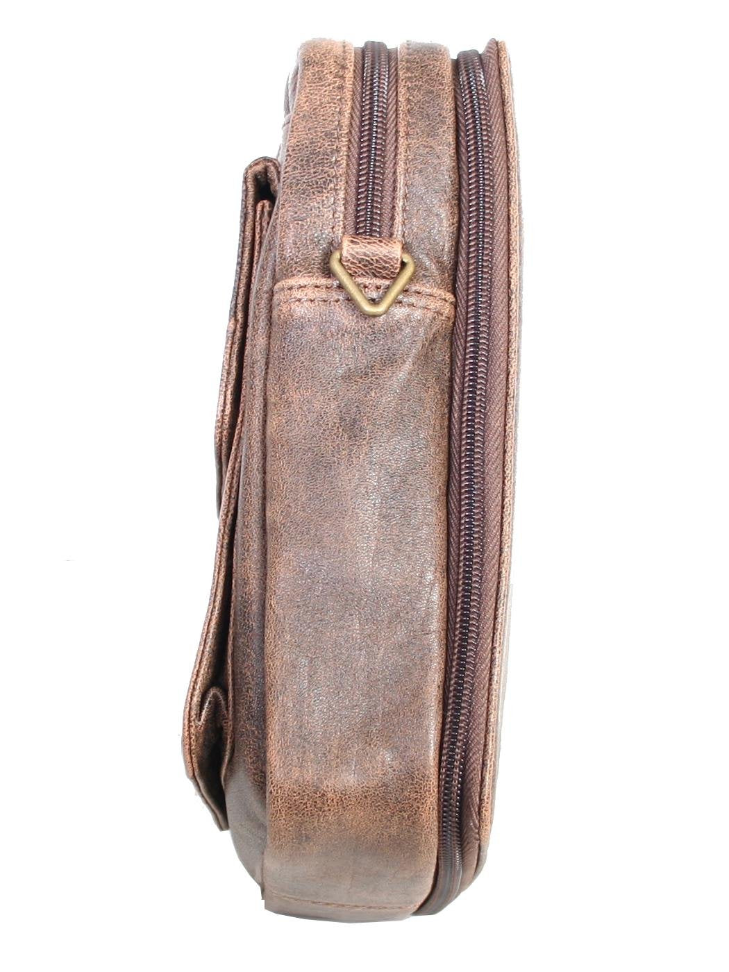 Scully Men's Leather Briefcase Brown One Size