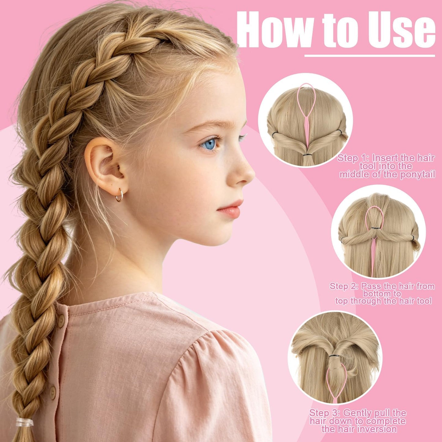 2200 Pcs Clear Hair Elastics with Hair Tie Cutter Hair Loop Tool Set, Elastic Hair Accessories for Girl Women Toddler Beauty and Personal Care auroray