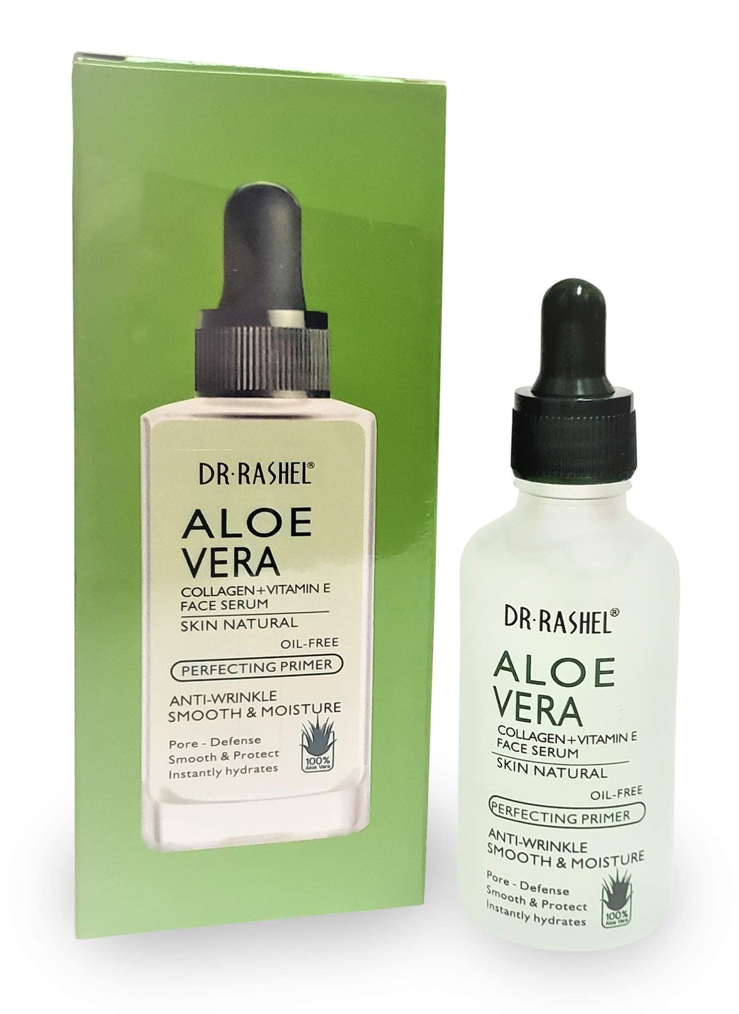 Dr Rashel Aloe Vera Collagen + Vitamin E Face Serum | Anti - Wrinkle, Instantly Smooth Hydrates & Moisture Skin, Size 1.69 oz