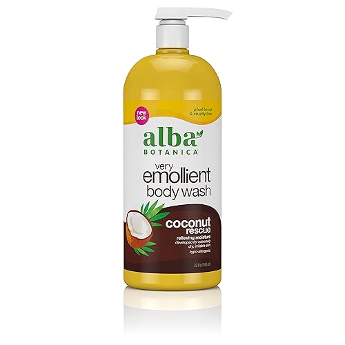 Alba Botanica Very Emollient Body Wash, Coconut Rescue, 32 Oz