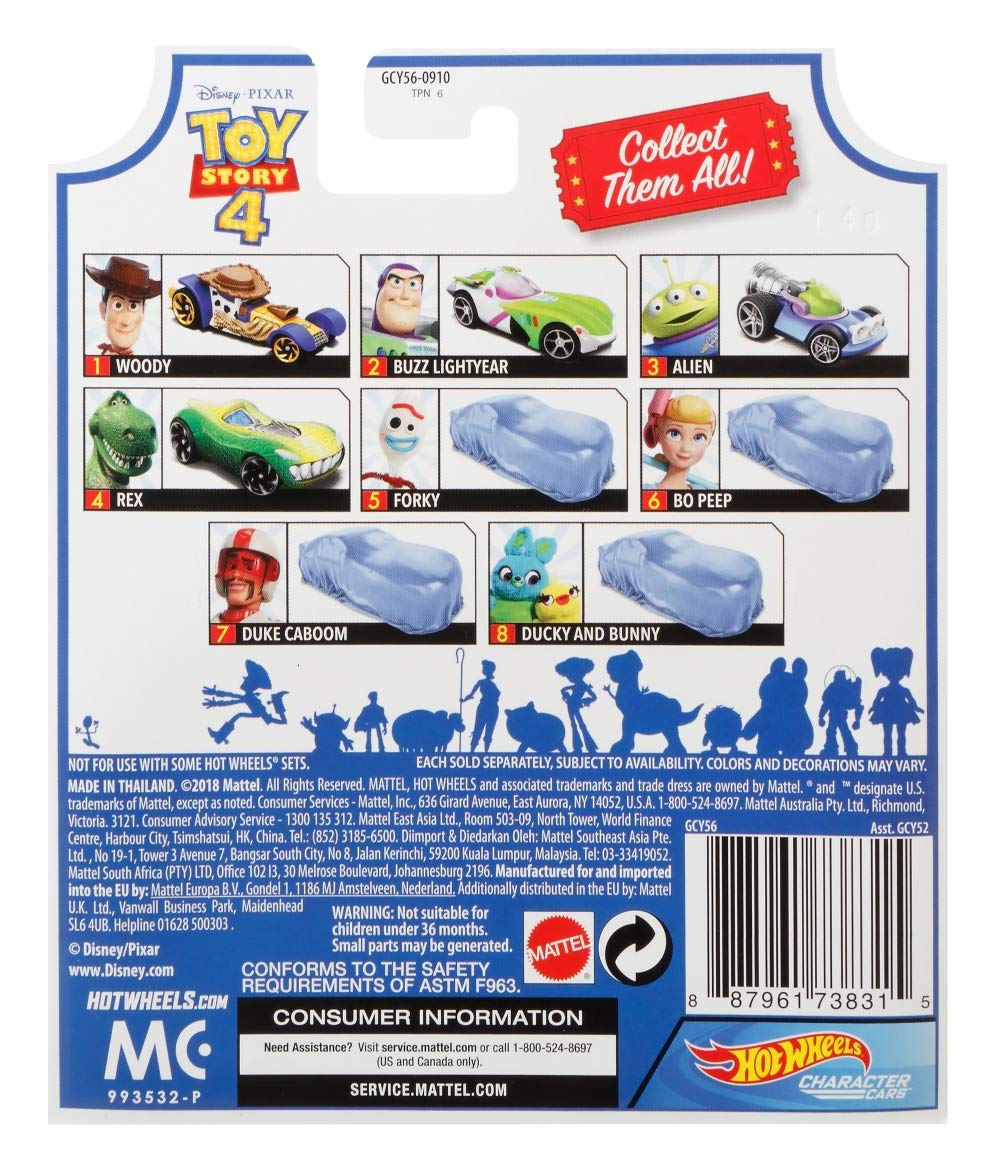 Hot Wheels Toy Story 4 Character Car Rex