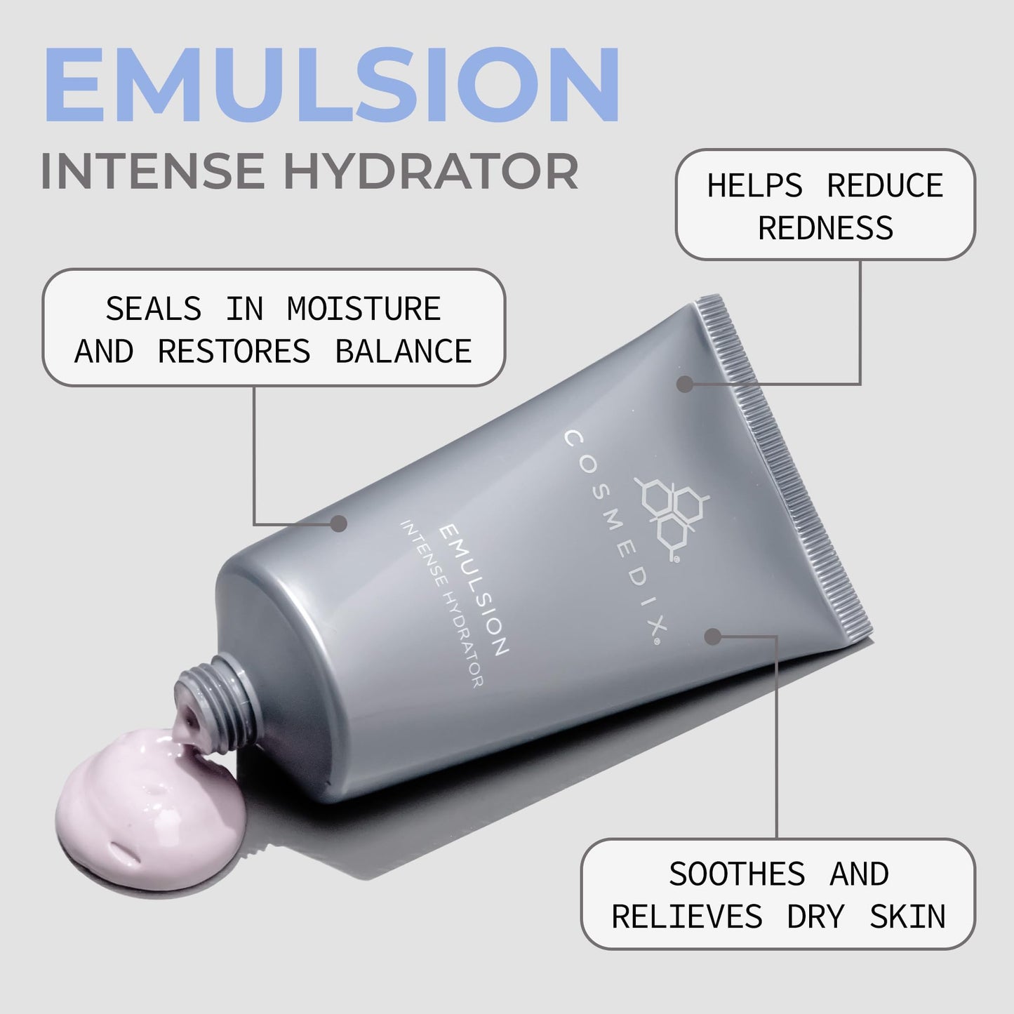 COSMEDIX Emulsion Intense Face Moisturizer for Women & Men - Ultra-Nourishing Hydrating Face Cream for Dry Skin & Redness - Shea Butter Lotion Facial