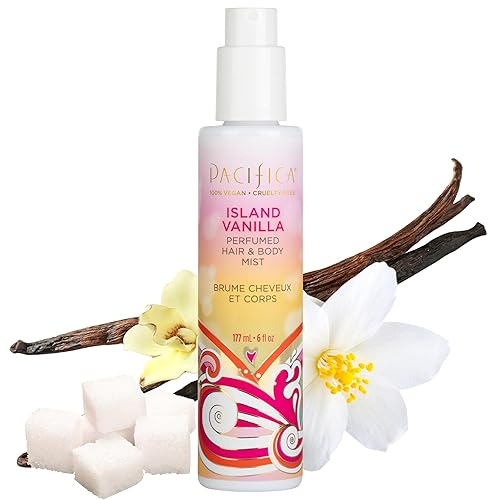 Pacifica Island Vanilla Hair Mist Perfume and Full Body Spray for Women - Fragrance Spray for A Mood-Lifting Experience, Paraben-Free, Clean Beauty No