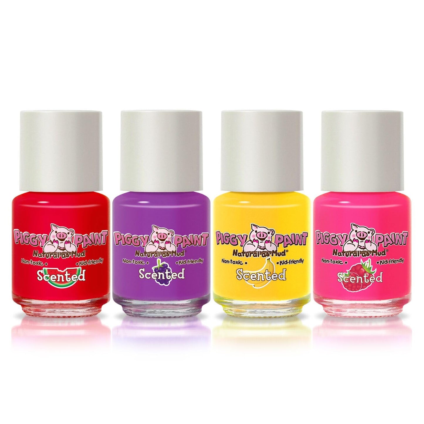 PIGGY PAINT Scented 100% Non-toxic Girls Nail Polish - Safe, Chemical Free Low Odor for Kids, 4 Pack Kit (Scented Silly Unicorns) Beauty & Personal Care Piggy Paint