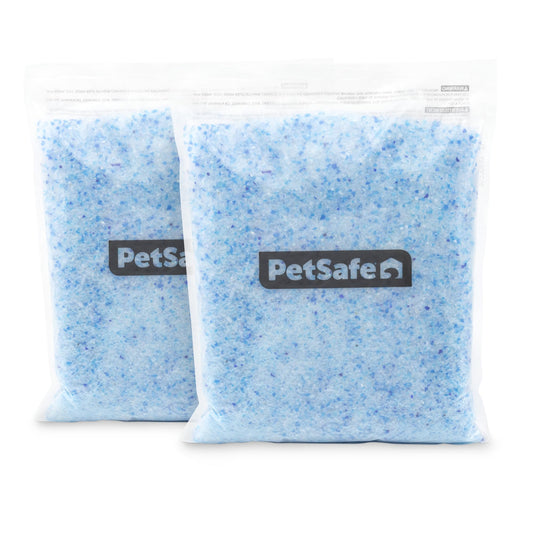 PetSafe ScoopFree Crystal Cat Litter – Low Dust, Less Tracking, Non-Clumping, Long-Lasting Freshness – 8.6 lb (2 x 4.3 lb) – Original Blue