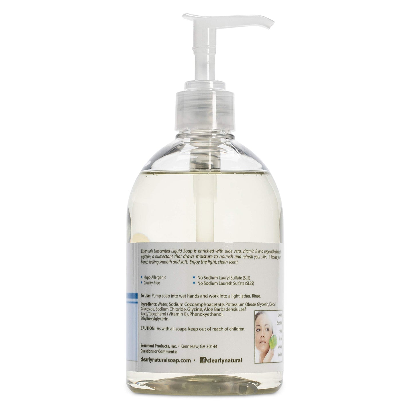 Clearly Natural Essentials Liquid Glycerine Soap, Unscented, 12 Ounce