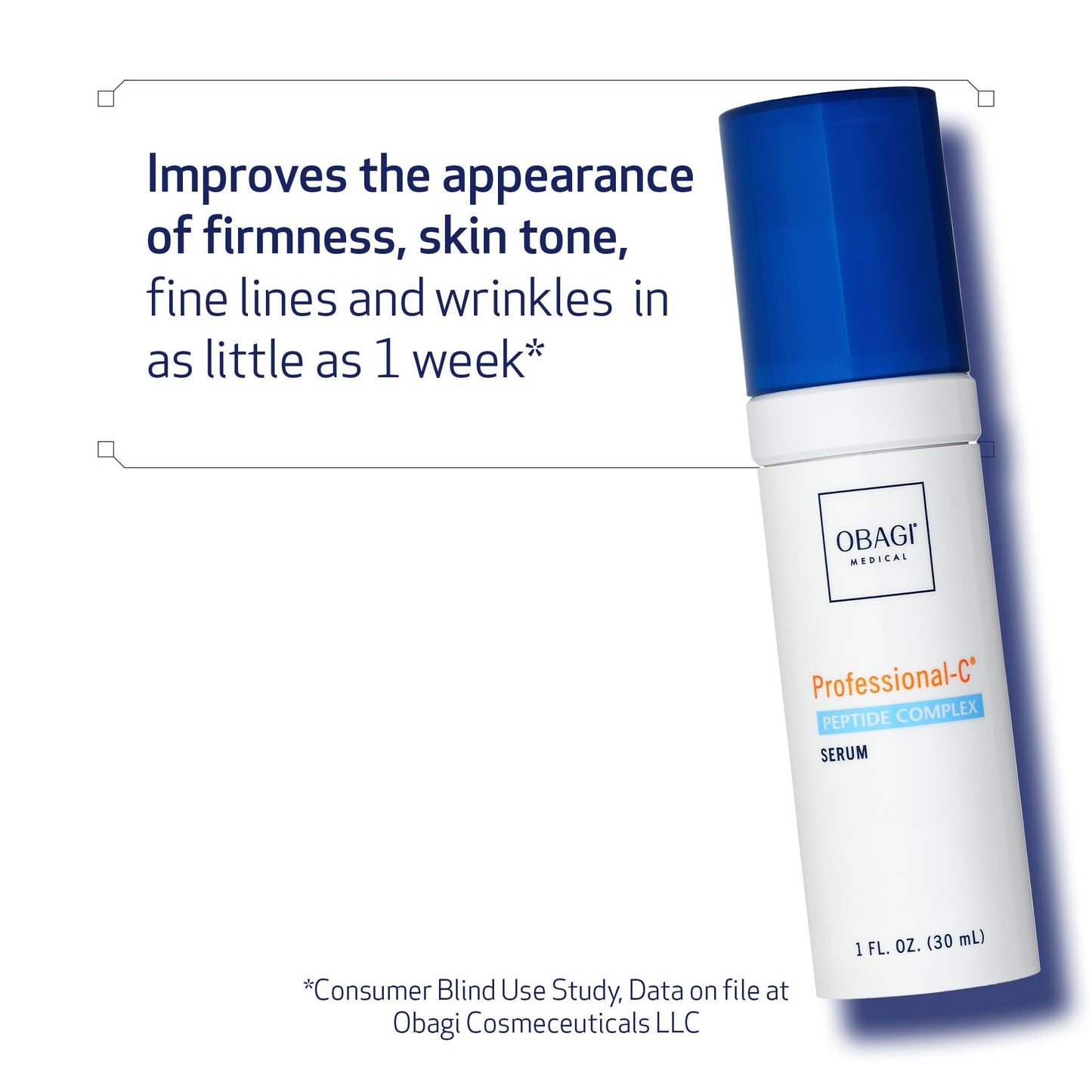 Obagi Professional-C Peptide Complex Serum - Improves the Appearance of Firmness, Skin Tone & Fine Lines & Wrinkles - 1 oz