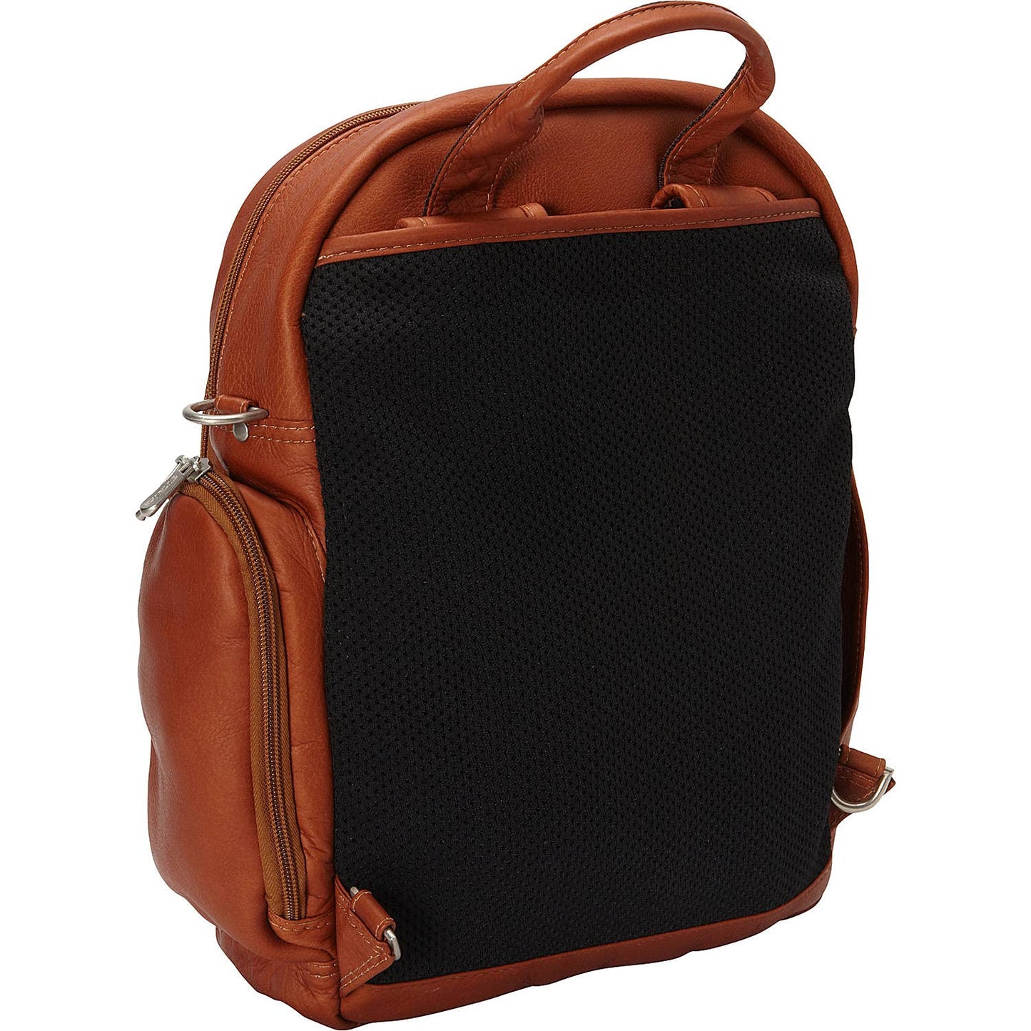 Piel Leather Laptop Backpack/Shoulder Bag, Saddle, One Size