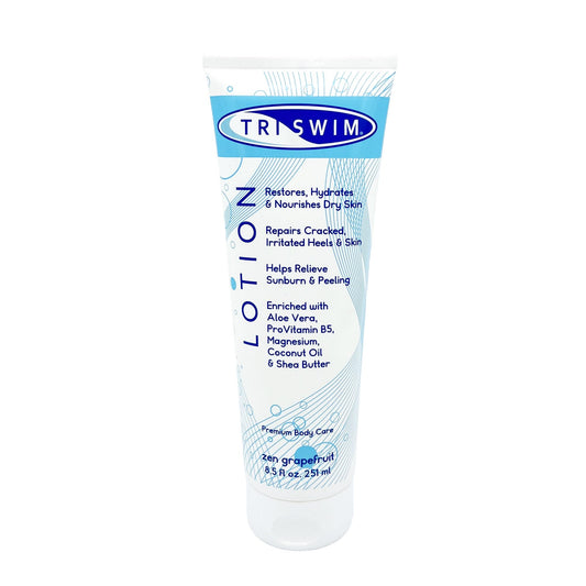 TRISWIM Swim Lotion 8.5oz | After Swim Lotion for Dry & Itchy Skin | Neutralizes Chlorine, Bromine & Saltwater Odors | Hydrates & Soothes with Aloe