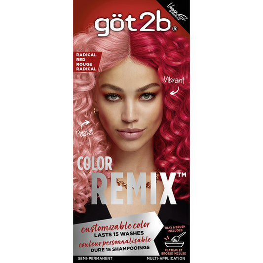 Got2b Color Remix, Customizable Semi-Permanent Hair Color, 092 Radical Red Beauty & Personal Care Got2B