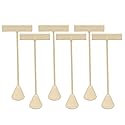 N'ice Packaging - 6 Qty Beige Linen 6.75" High Free-Standing Earring T-Stand Display, T Shape Holder for Tradeshow, Home Business, Promotion, or just…