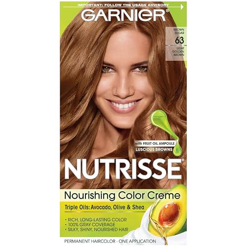 Garnier Nutrisse Nourishing Color Creme [63] Light Golden Brown 1 ea (Pack of 2)
