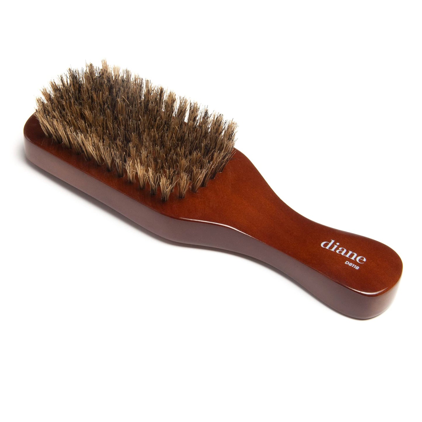 Diane Premium 100% Boar Bristle Club Wave Brush for Men and Barbers - Medium Bristles for Thick Coarse Hair - Use for Detangling, Smoothing, Wave