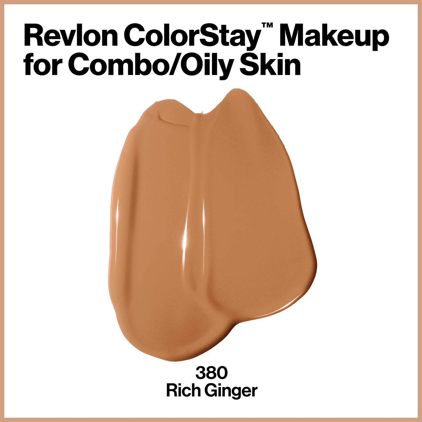Revlon Liquid Foundation, ColorStay Face Makeup for Combination & Oily Skin, SPF 15, Medium-Full Coverage with Matte Finish, 380 Rich Ginger, 1 fl oz