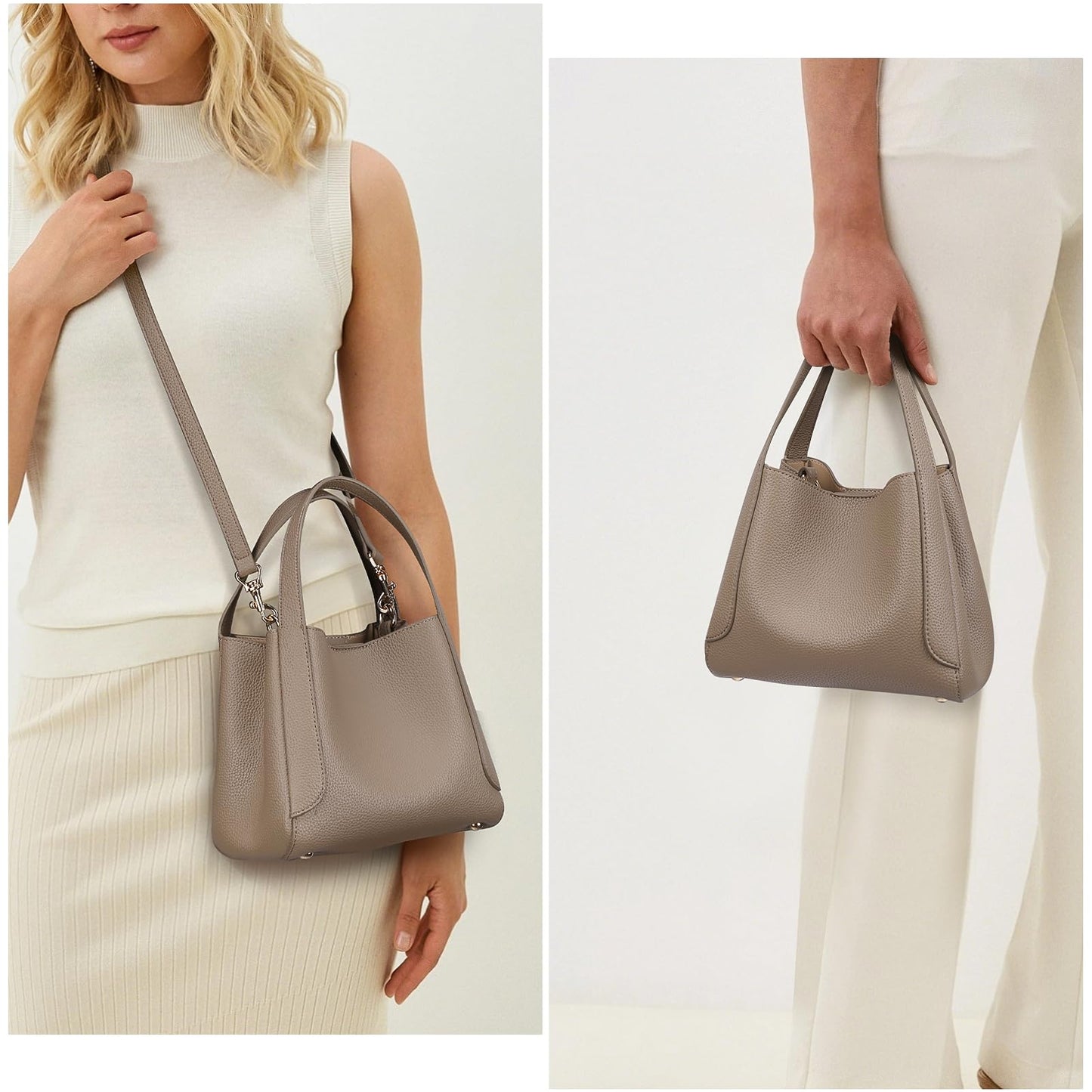 CATSEA Top Handle Bag Medium Bucket Bags For Women Slouchy Crossbody Handbag Trendy Designer Shoulder Purse