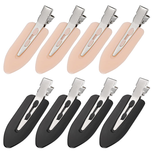 8Pcs Creaseless Hair Clips for Women Styling, 4 Black, 4 Pink Beauty and Personal Care MADHOLLY Default Title
