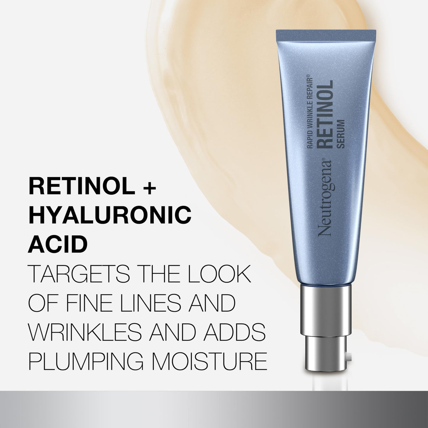Neutrogena Rapid Wrinkle Repair Retinol Face Serum, Daily Anti-Aging Serum for Face with Retinol & Hyaluronic Acid to Fight Fine Lines, Wrinkles