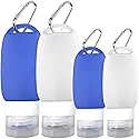 Cruise On Silicone Travel Bottle Set, TSA Approved, Leak-Proof Squeeze Bottles for Shampoo, Lotion & Liquids (2 oz & 1.4 oz), Refillable Containers