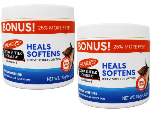 Palmer's Cocoa Butter Formula with Vitamin E, Body Moisturizer, Relieves Rough, Dry Skin, Smoothes Marks & Tones Skin, ("Bonus") 4.4 OZ Jar - 2 Pack Beauty & Personal Care Palmers