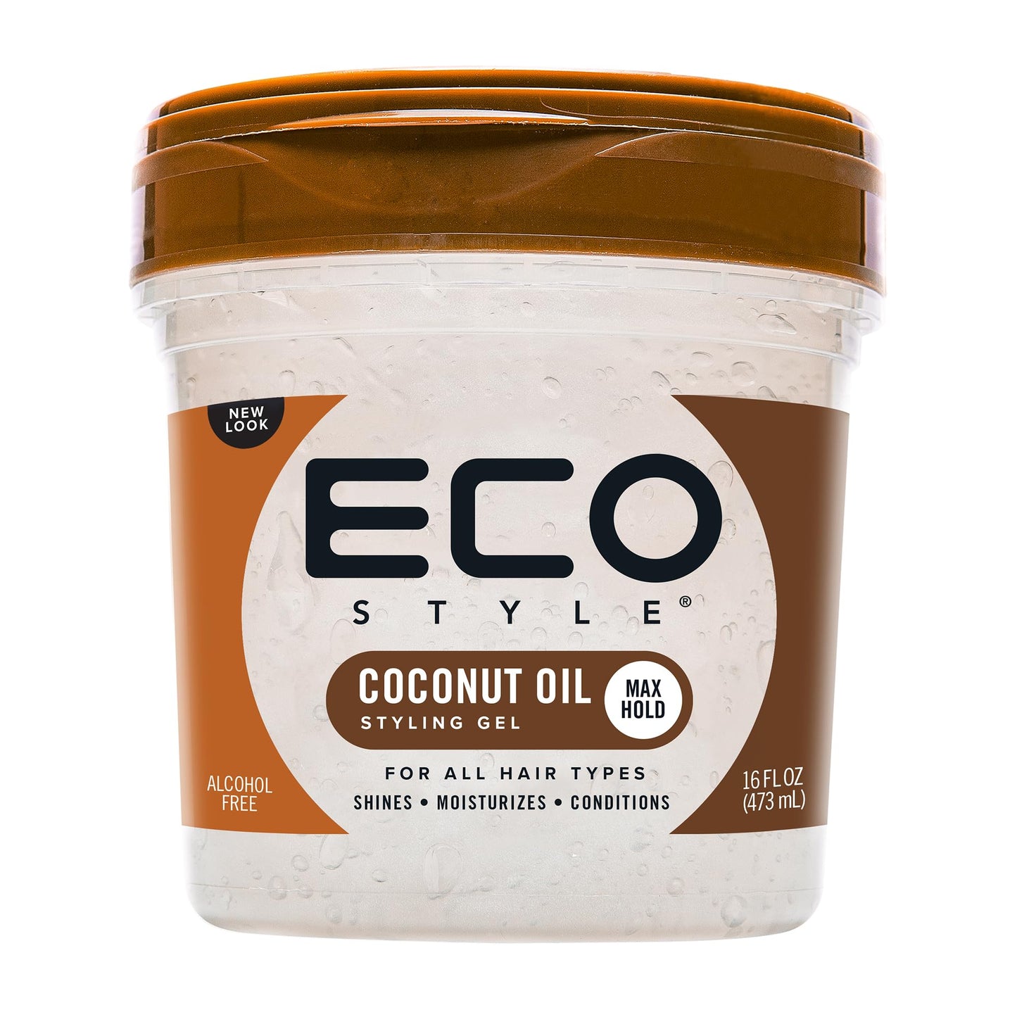 Ecoco Eco Style Gel - Coconut Oil - Adds Luster And Moisturizes Hair - Weightless Styling And Superior Hold - Prevents Breakage And Split Ends