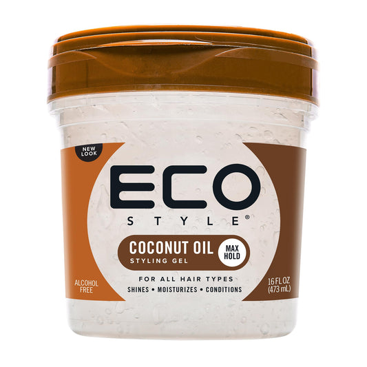 Ecoco Eco Style Gel - Coconut Oil - Adds Luster And Moisturizes Hair - Weightless Styling And Superior Hold - Prevents Breakage And Split Ends